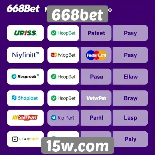 Métodos de pagamento disponíveis na 668bet